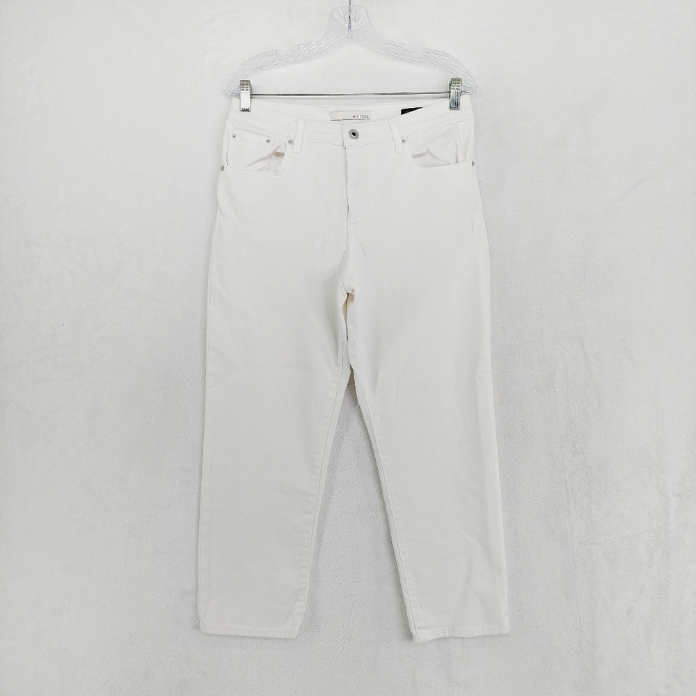 Ella Moss White High Waist Straight Leg Casual Jeans P6901